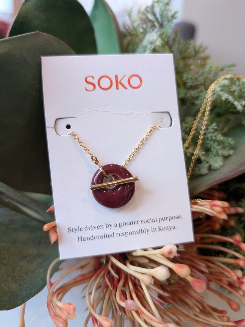 SOKO Necklace with Enamelled Charm